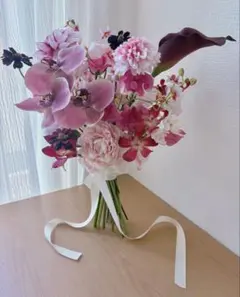 アーティフィシャルフラワー ブーケ ブートニア付き 前撮り 結婚式