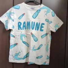 ラムネ♬RAMUNE 総柄 半袖Tシャツ ホワイト 2021