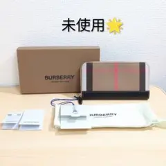未使用】近年 BURBERRY ラウンドジップ 長財布 箱付 ノバチェック 