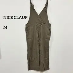 NICE CLAUP リネンサロペット Mサイズ　c428③
