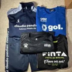 サッカー　トレーニングシャツ　長袖　半袖 右側2枚