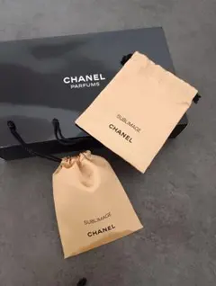 【新品】シャネル CHANEL サブリマージュ ノベルティ巾着ポーチ 2枚サテン