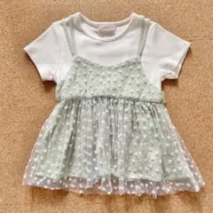 RETRO GIRL mini ハート柄 チュール トップス130