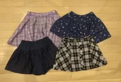 130女の子　キュロットまとめ売り4点