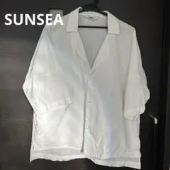 サンシー　sunsea 羽織り　白シャツ　半袖　オープンカラーシャツのサムネイル