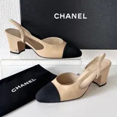 CHANEL シャネル　スリングバック　ココマーク　パンプス　ハイヒール　極美品のサムネイル