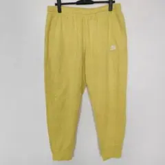 ナイキ NIKE ジョガーパンツ 無地 【XL】 黄 綿混 スウェットパンツ
