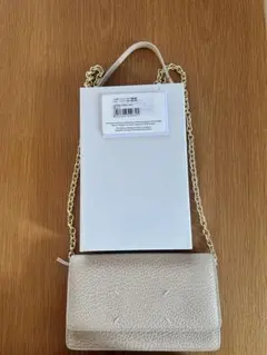 【美品】Maison Margiela ベージュショルダーバッグ財布カード入れ