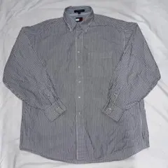 トミーヒルフィガー ストライプシャツ BD 長袖 XL相当