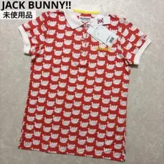 ジャックバニー★総柄★薄手ストレッチ★ポロシャツ【レディース サイズ0（S）】