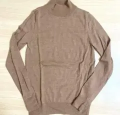 無印良品 MUJI タートルネック セーター 長袖 キャメル ベージュ