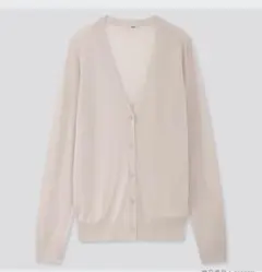 UNIQLO ライトVネックカーデガン M　 ライトグレー