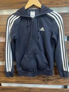 adidas フルジップパーカー 紺