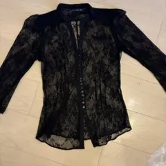 ZARA WOMAN ブラックレースシャツ 長袖