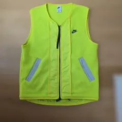 Nike 蛍光イエロー フリースベストL