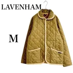 【ラベンハム】 キルティングジャケット バイカラー イギリス製 長袖 カーキ