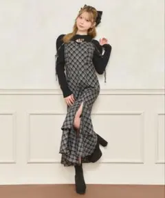 【apres jour】デザインティアードキャミワンピース