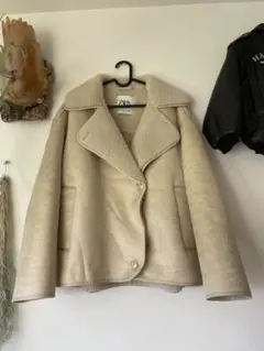 【ZARA】 ムートンコート ベージュ XS
