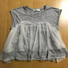 【値下げ中】エムズエキサイト グレーシフォンフリルレイヤードカットソートップス