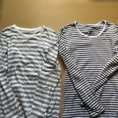 無印良品ストライプ 長袖Tシャツ Mサイズ 2枚セット