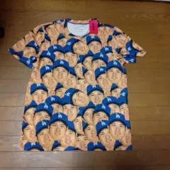 公式 新品未使用 ドジャース 大谷翔平 総柄 顔だらけ FOCO Tシャツ M