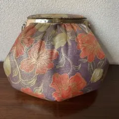 和装用 バッグ 花柄 紫色 成人式 七五三 和装 ポシェット