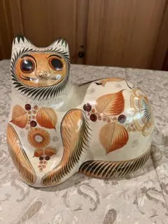 ヴィンテージ イタリア マンチョーリ陶器 レイモア 釉薬 テラコッタ 猫