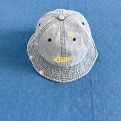 X-GIRL デイジー刺繍 バケットハット デニム生地