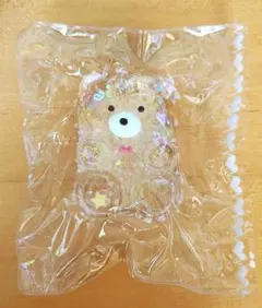 【新品】捏捏スクイーズ 透明くま／キラキラ／海外スクイーズ