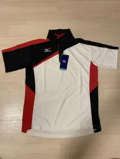 新品未使用Mizuno ポロシャツ XS ホワイト/ブラック/レッド