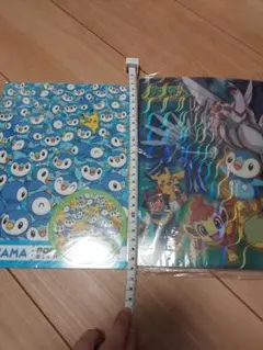 ポッチャマ・ピカチュウとポケモン二枚セット下敷き
