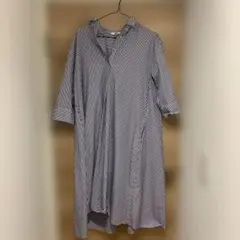 ユニクロ　ボーダーシャツワンピース