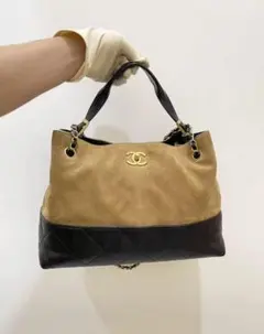 CHANEL ショルダーバッグ スエード ブラック