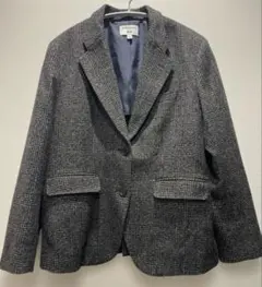 ユニクロ×イネス ツイードジャケット ヘリンボーン グレー　L