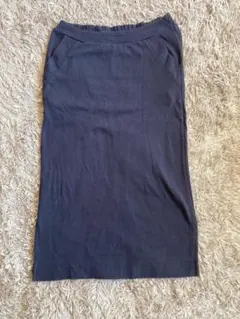 ZofZampa Organic コットンロングスカート　ネイビー