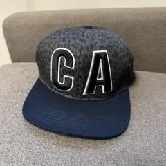 メンズ キャップ グレー ヒョウ柄