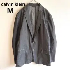 5962カルバンクライン【m】ストライプ柄テーラードジャケット　カジュアルスーツ