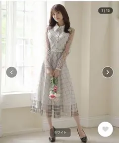 See-through bias check one-piece Mサイズのサムネイル