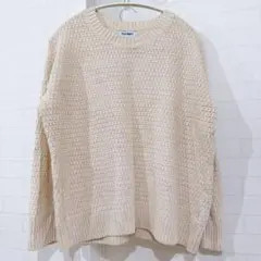 OLD NAVY ライトベージュ ニットセーター【L】春秋 レディーストップス