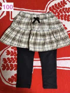 【最終価格】100cm★アプレレクール　チェック柄スカッツ