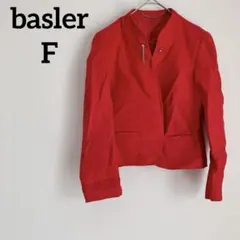 1点もの❣️basler 【F】ノーカラージャケット レッド 冬服