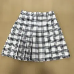 Honeys チェック柄プリーツミニスカートLL