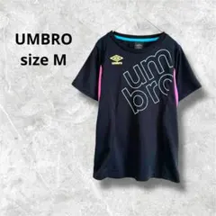 アンブロ 半袖Tシャツ ブラック ロゴ入 スポーティ ポリエステル o5236