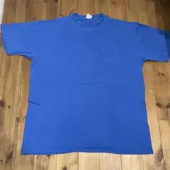 USA製/シングル SPRINGFOOT 4XL TALL ポケットTシャツ 青