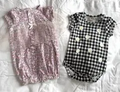 プティマイン　70㎝ロンパース2点セット