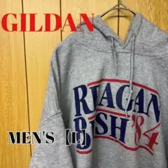 TR166【US輸入】GILDAN(ギルダン)　パーカー【メンズL】グレー