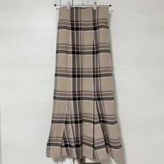 SNIDEL スナイデル ハイウエストタイトヘムフレアチェックスカート 0サイズ