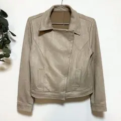 美品✨MARBLE 【M】ベージュジャケットスプリングコート アウターショート丈
