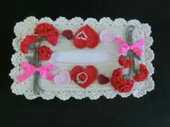 かぎ針編みティッシュボックスカバー　贈り物　ハンドメイド