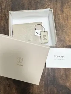 TOPKAPI 二つ折り財布 グレー レザー
